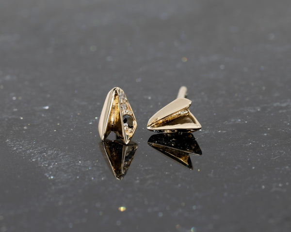 bena jewelry edgy black diamond stud earrings by bena jewelry