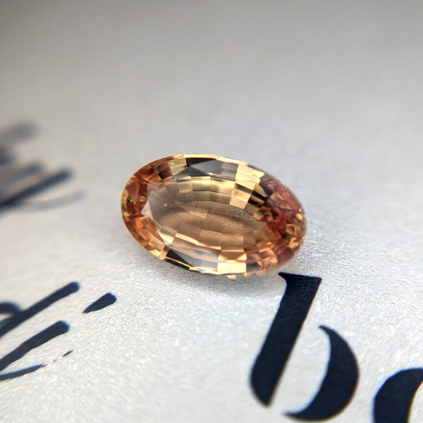 Golden Sapphire Oval Shape Gemstone by Ruby Mardi Montreal and Bena Jewelry