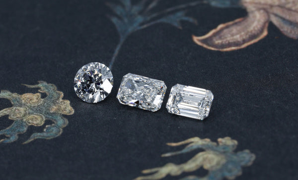 Lab Grown Diamond Set Round Shape Radiant And Emerald Cut by Bena Jewelry