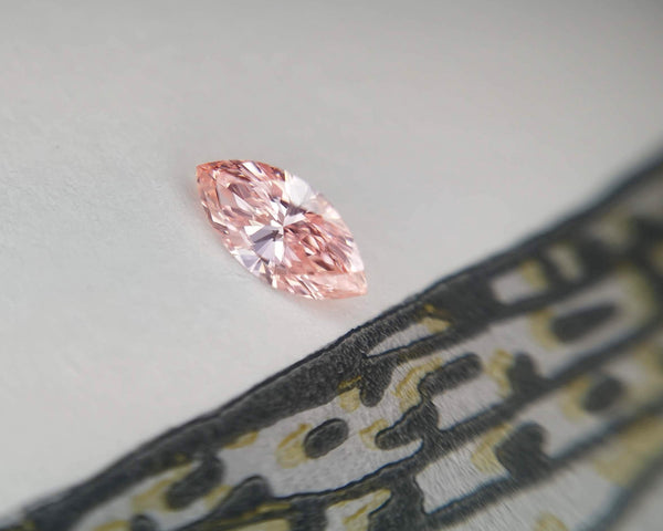 Marquise Shape Pink Lab Grown Diamond Gemstone