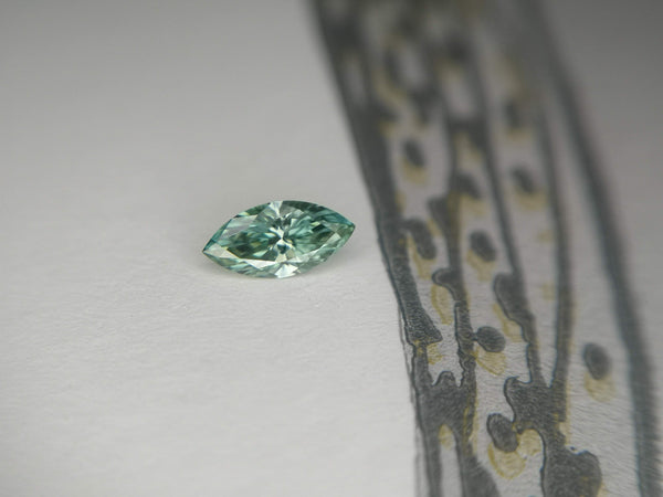 Marquise Shape Green Lab Grown Diamond Gemstone