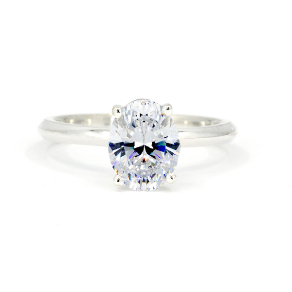 Oval Shape Diamond Classic Bridal Ring by Bena Jewelry Montreal