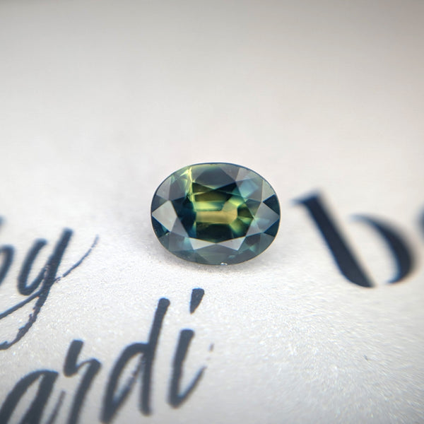 Bi-Color Teal Sapphire Gemstone Oval Shape Bena Jewelry Montreal by Ruby Mardi