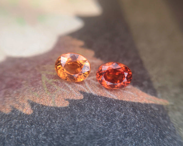 Deep Orange Colored Gemstone Spessartite Garnet Bena Jewelry Montreal