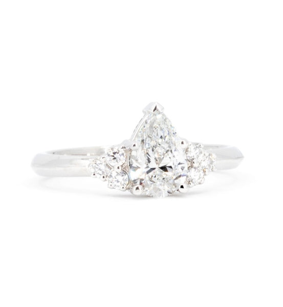 Pear Shape Diamond Ring Custom Made Ring by Bena Jewelry
