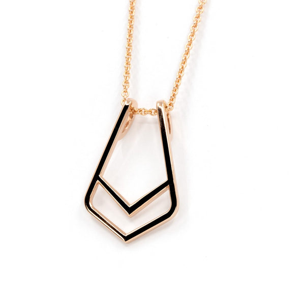 Rose Gold Pendant Edgy Style By Bena Jewelry