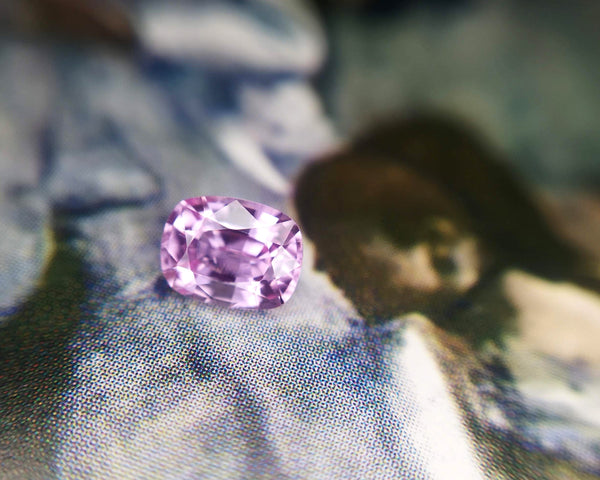 Bright Pink Sapphire Cushion Colored Gemstone by Bena Jewelry