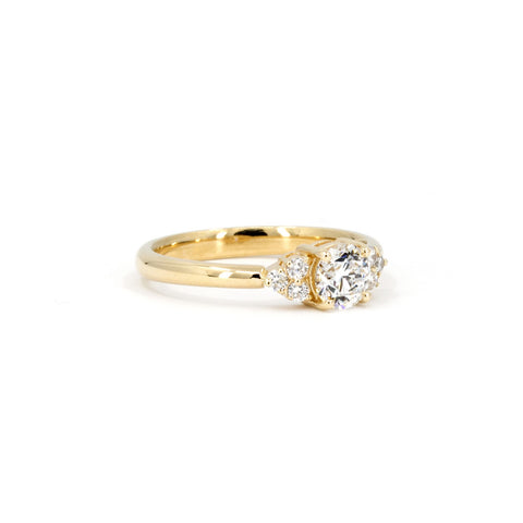 Round Shape Diamond Desir Yellow Gold Ring by Ruby Mardi Jewelry Store Montreal