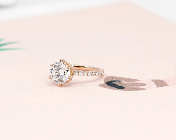 Bena Jewelry Rose Gold Round Diamond Engagement Ring