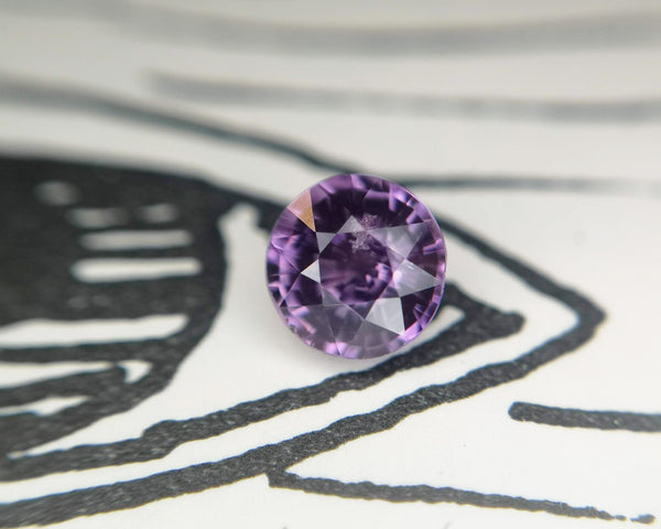 Round Shape Purple Spinel Natural Gemstone for Custom Made Bena Jewelry Montreal