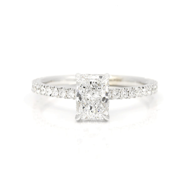 Lab Grown Diamond White Gold Engagement Ring by Bena Jewelry