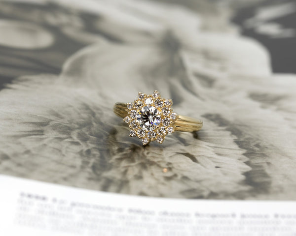 Bena Jewelry Round Diamond Yellow Gold Engagement Ring by Bena Jewelry