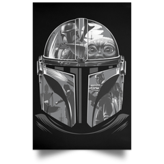 mandalorian helmet poster