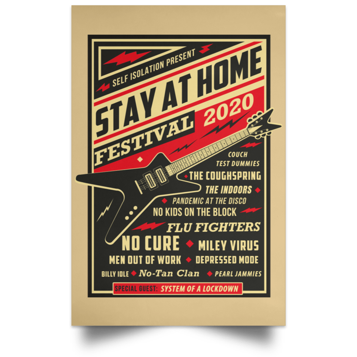 Quarantine Social Distancing Stay Home Festival 2020 Portrait Poster – Pop  Up Tee