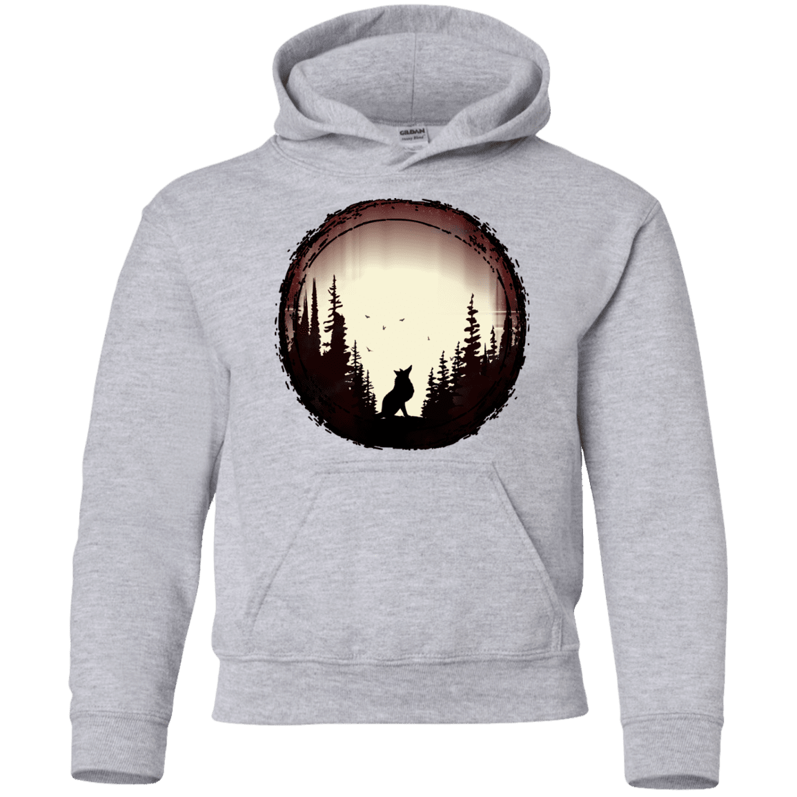 youth wolf hoodie