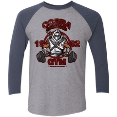 T-Shirts Premium Heather/ Vintage Navy / X-Small Cobra Command Gym Triblend 3/4 Sleeve