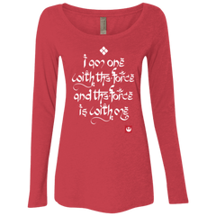 T-Shirts Vintage Red / Small Force Mantra White Women's Triblend Long Sleeve Shirt