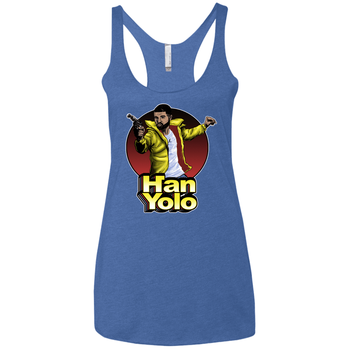 T-Shirts Vintage Royal / X-Small Han Yolo Women's Triblend Racerback Tank