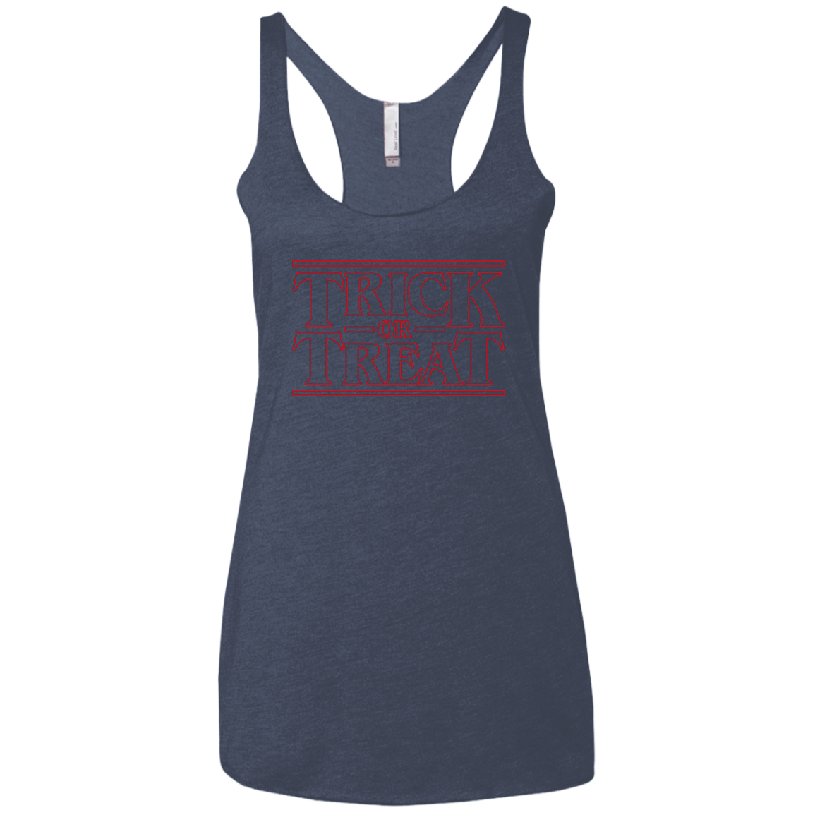 T-Shirts Vintage Navy / X-Small Trick Or Treat Women's Triblend Racerback Tank