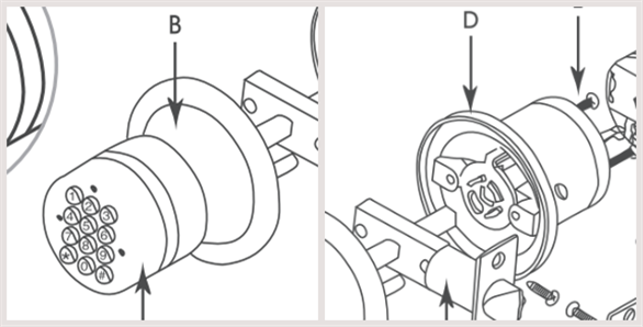 parts of a door knob set