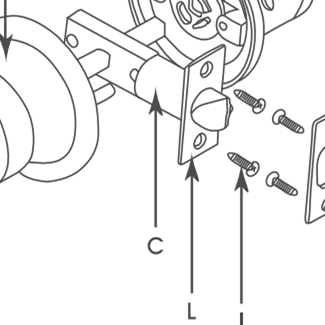 parts of a door knob set