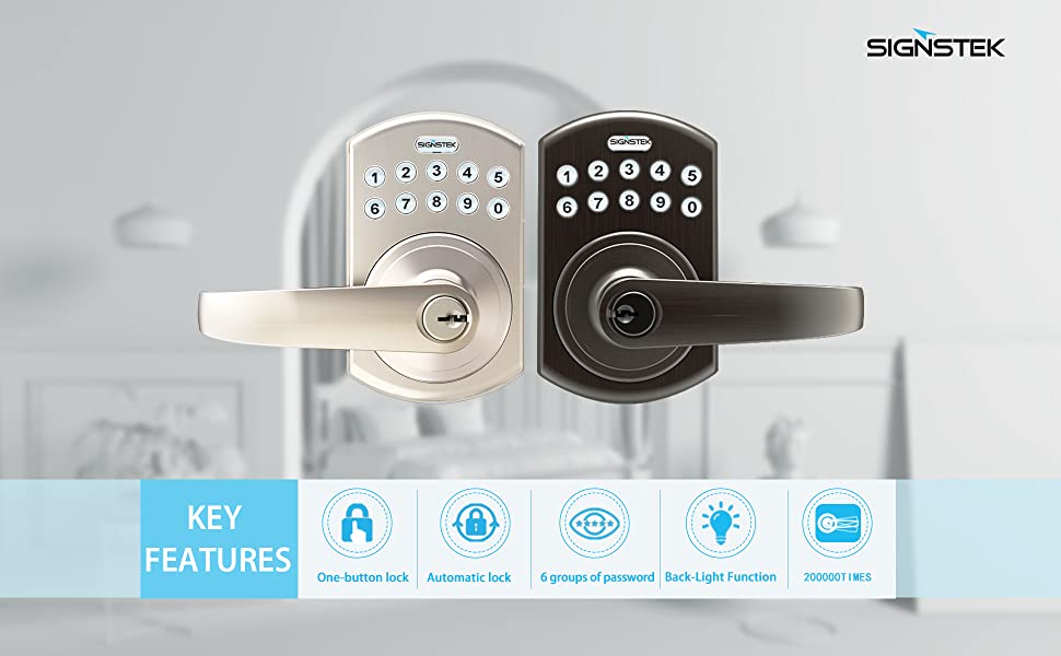 keypad entry lever door lock