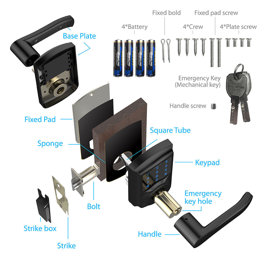 ST-668 Electronic Door Lock with Touchscreen Keypad | SIGNSTEK