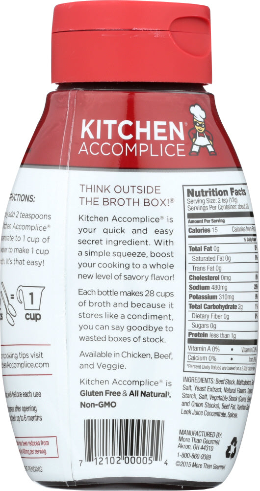 Kitchen Accomplice: Beef Broth Concentrate Liquid, 12 Oz