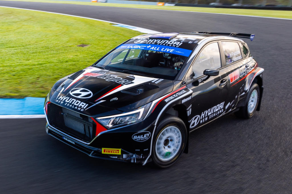 Hyundai New Zealand Rally team car 