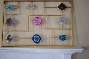 Decorative Wall Mount with Agate Slices