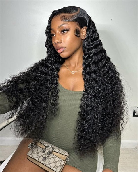 deep wave side part hair