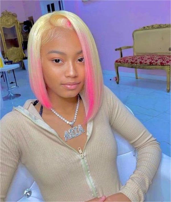 pink bob wig hairstyle