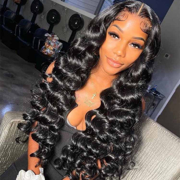 Curly Body Wave Wig for Women - Natural Black in Ibadan - Hair