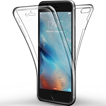 Moozy Coque Silicone Transparente pour iPhone Se 2020 iPhone 7 iPhone 8