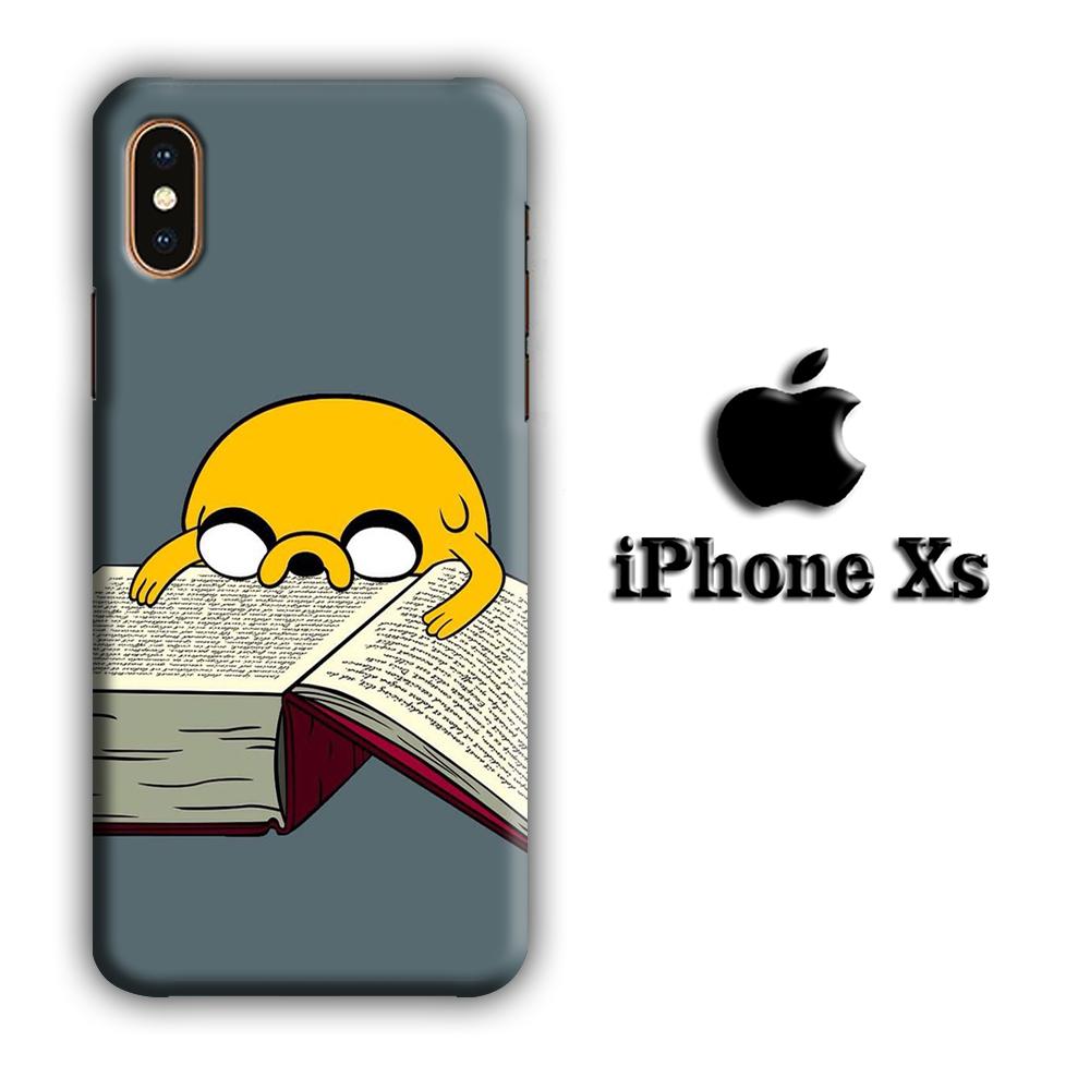 Adventure Time Jake Reading A Book coque 3D iPhone Xs