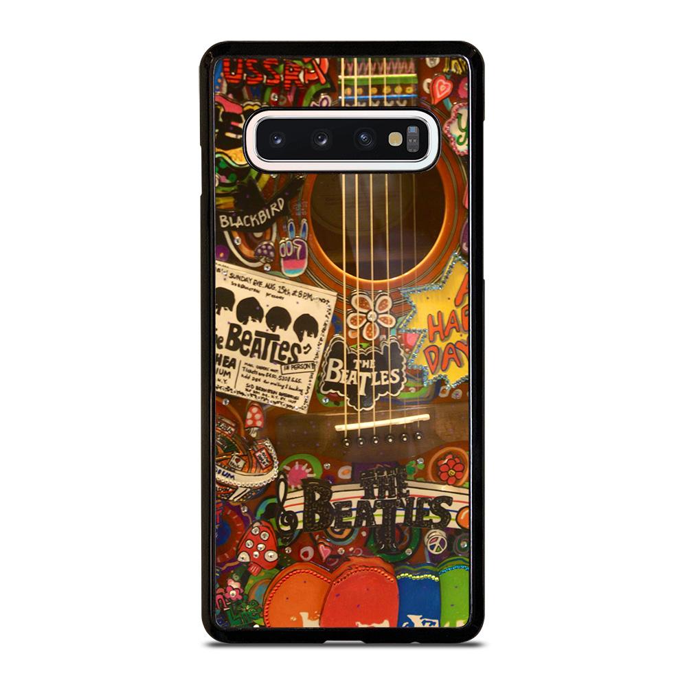 coque custodia cover fundas hoesjes j3 J5 J6 s20 s10 s9 s8 s7 s6 s5 plus edge D11991 BEATLES GUITAR COLLAGE Samsung Galaxy S10 Case