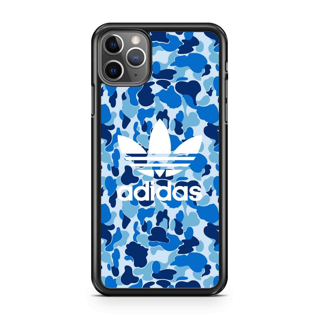 coque custodia cover case fundas hoesjes iphone 11 pro max 5 6 6s 7 8 plus x xs xr se2020 pas cher p8355 Camo Adidas Blue Iphone Case