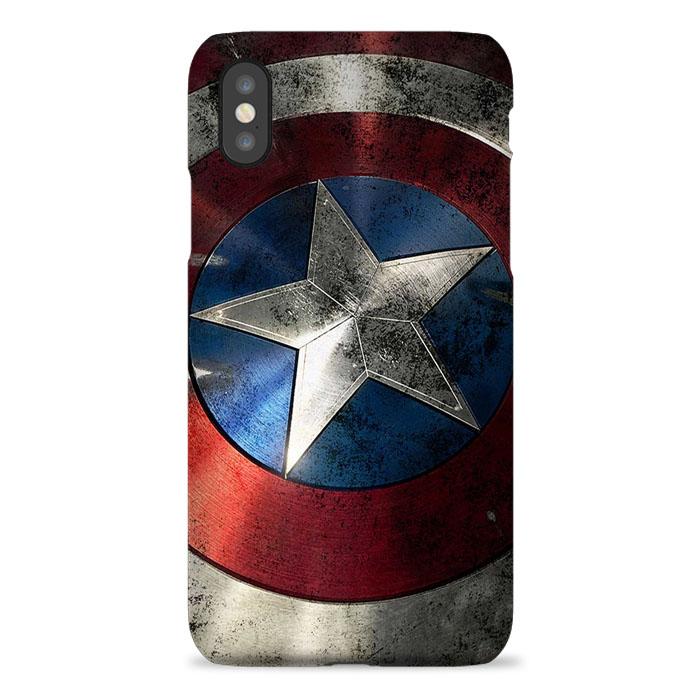 Coque iphone 5 6 7 8 plus x xs 11 pro max Captain America 2 Shield