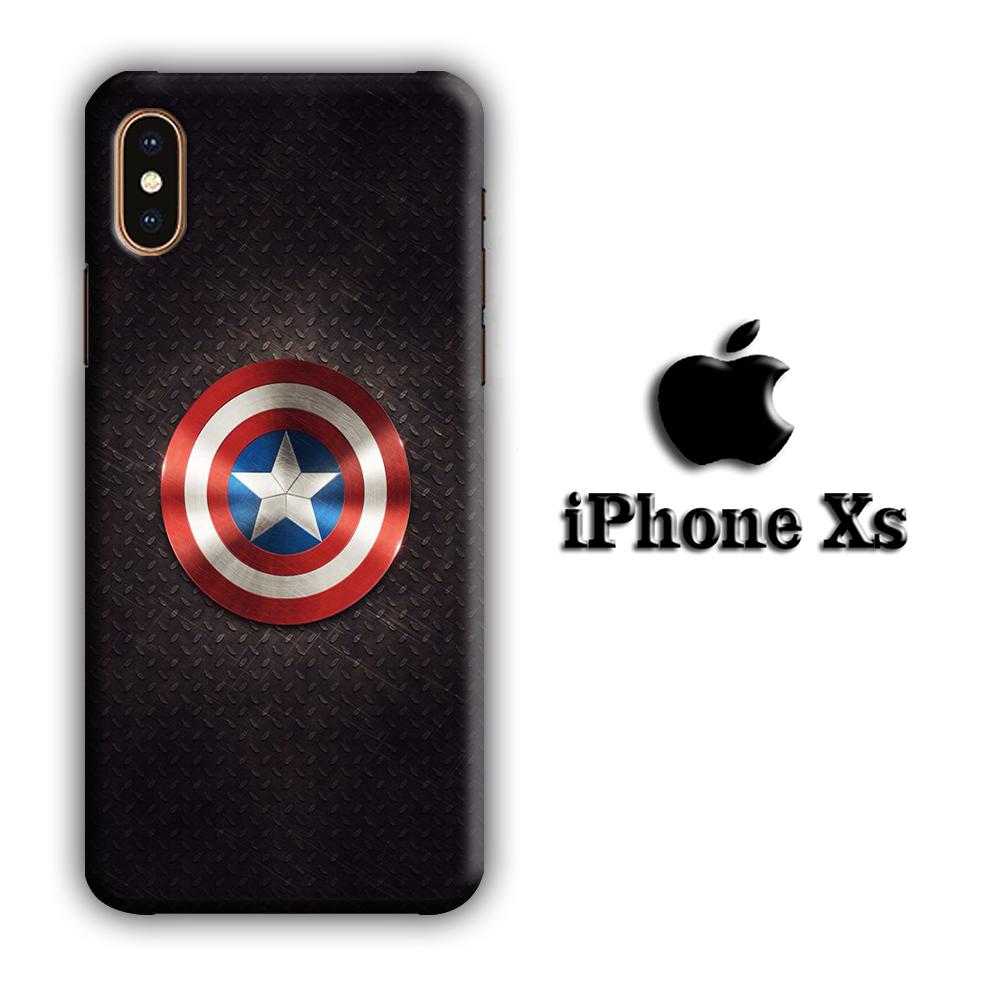 Captain America Shield coque 3D iPhone Xs