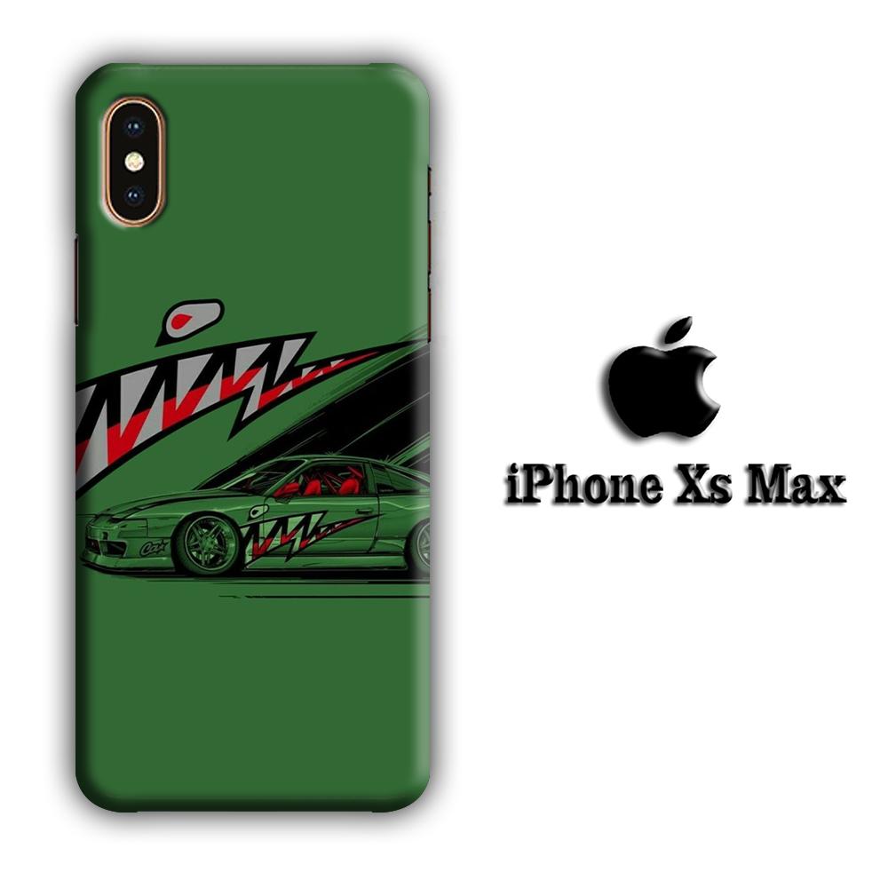 Car Green Shark coque 3D iPhone Xs Max