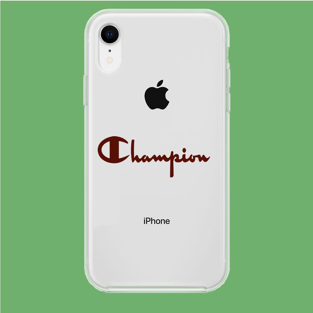 Champion Chocolate coque clear iphone XR