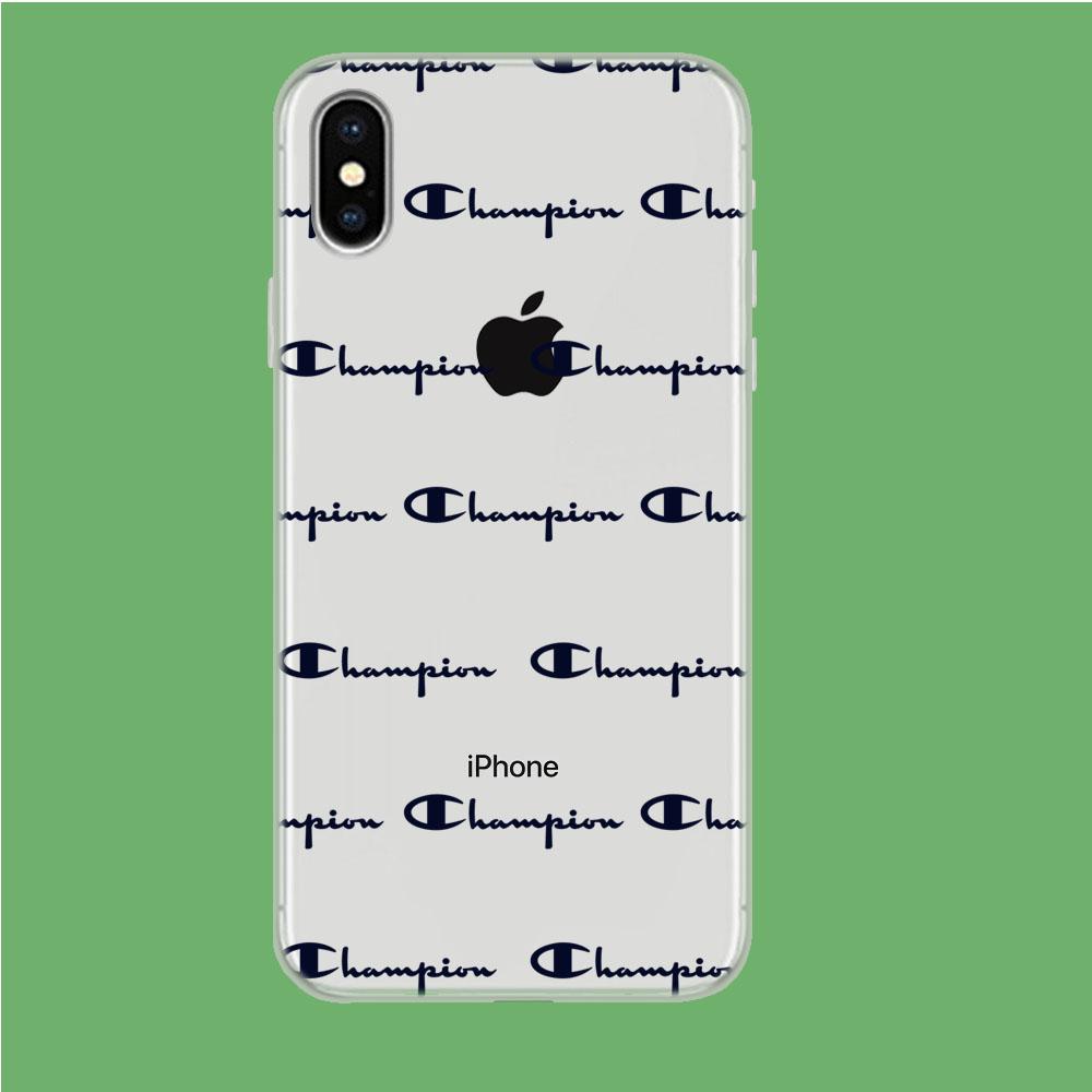 Champion Doodle Navy coque clear iphone Xx