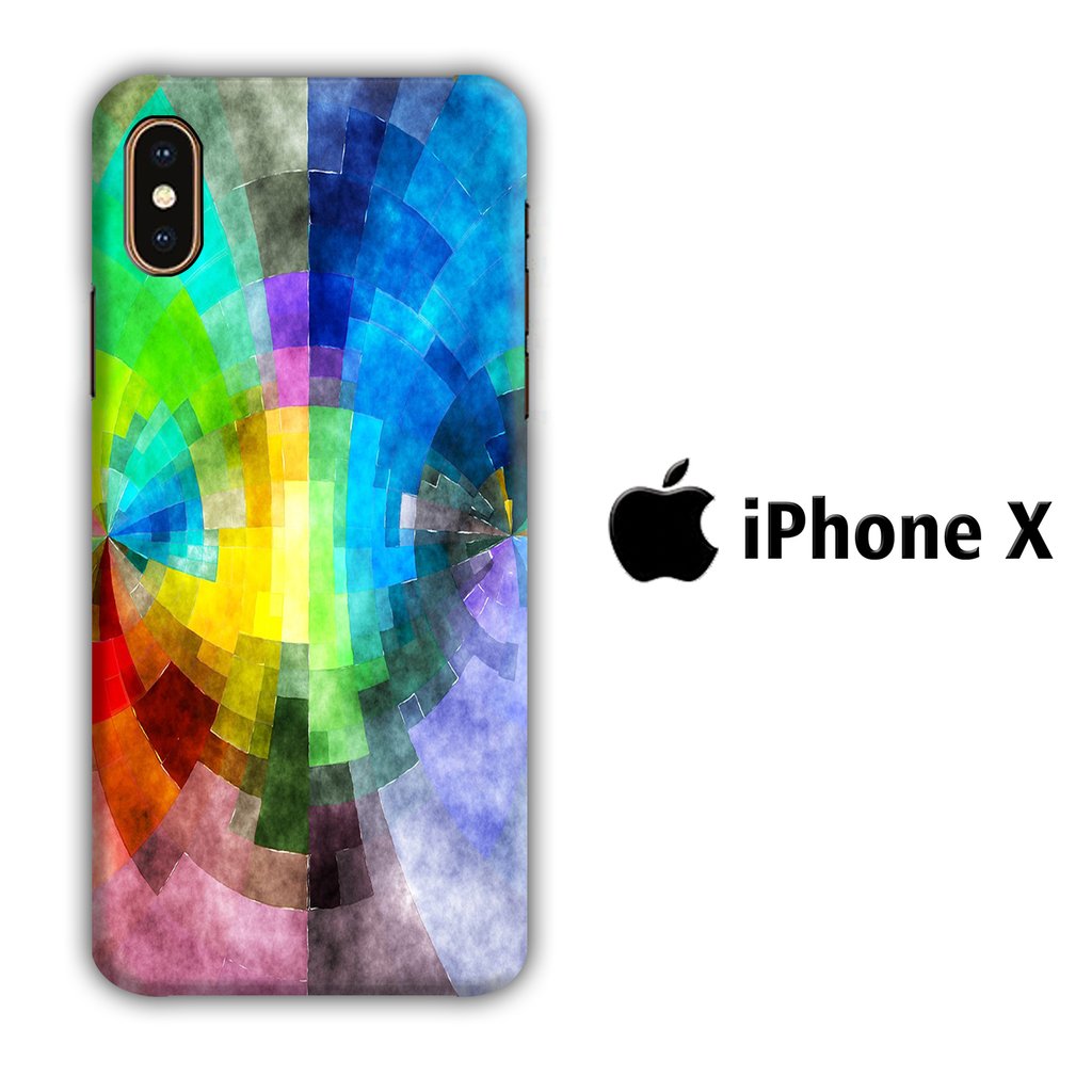 Colour Half Mix coque 3D iphone X