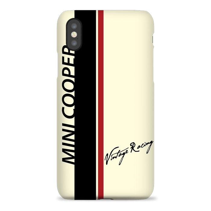 Coque iphone 5 6 7 8 plus x xs 11 pro max Cream Color Mini Cooper S Vintage Racing