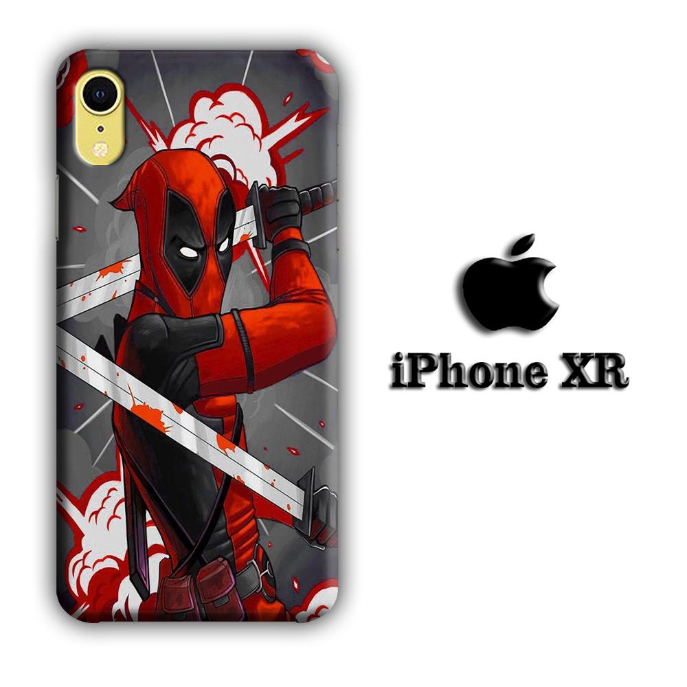 Deadpool Ready To Fight coque 3D iPhone XR