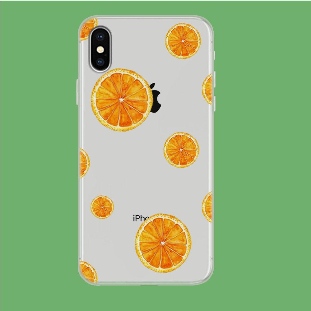 Fruit Orange coque clear iphone Xx