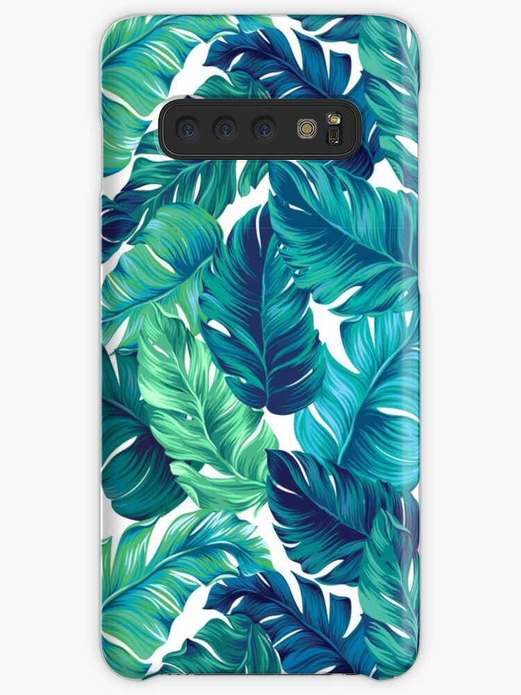 Funky banana leaf pattern.  Coque Samsung S10