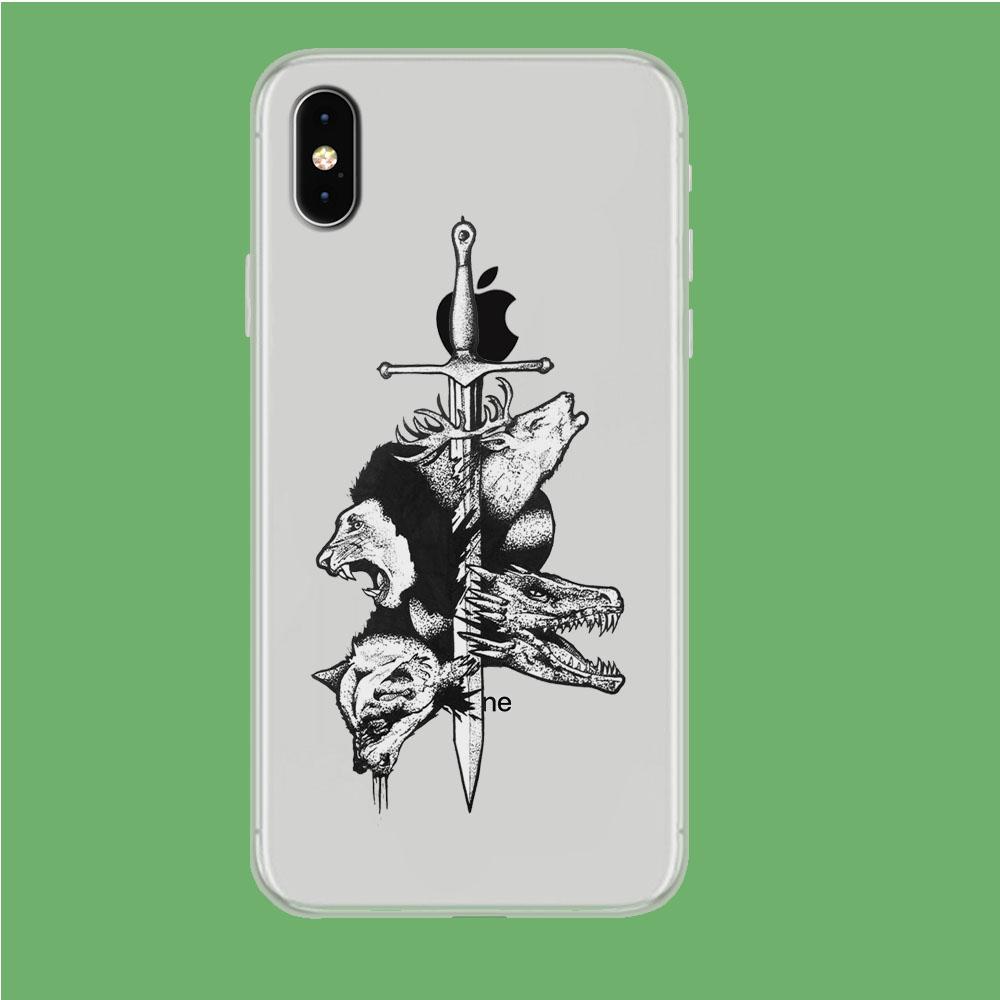 Game of Thrones Sword coque clear iPhone Xs Max