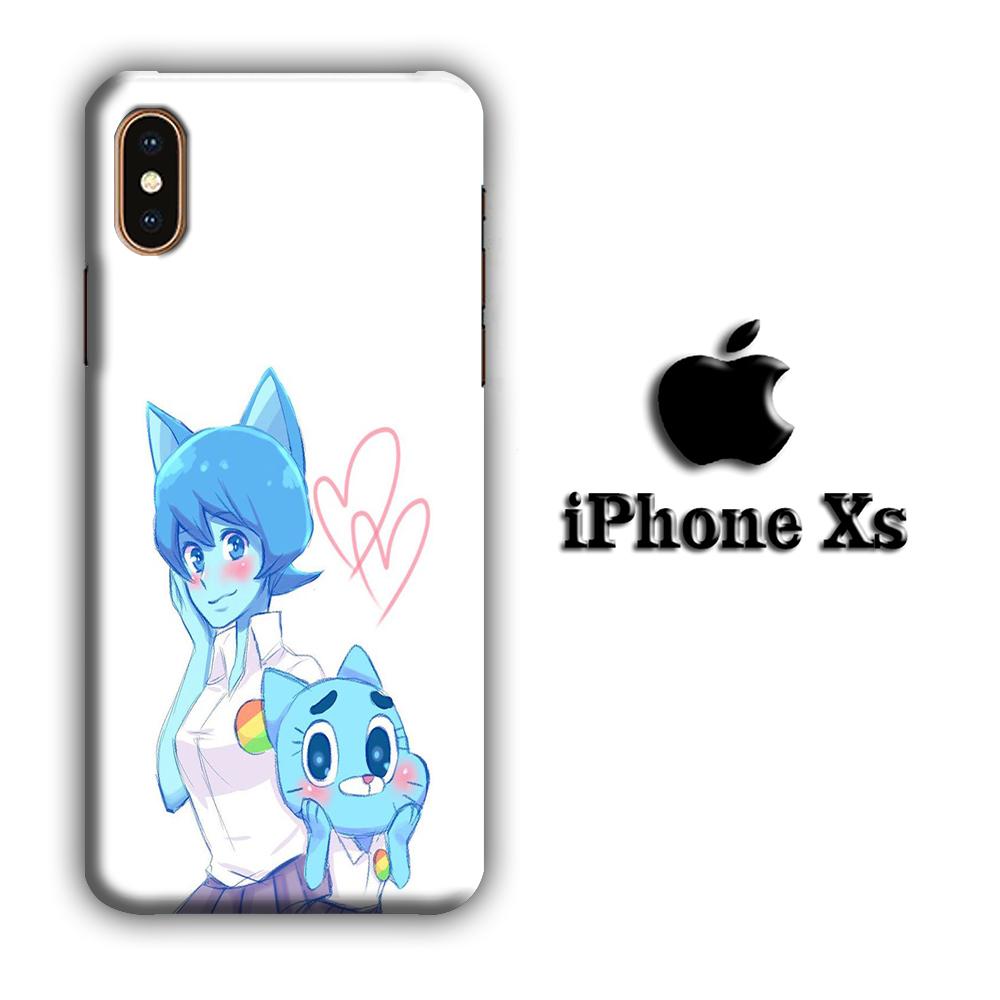 Gumball Beauty Chalk Picture coque 3D iPhone Xs