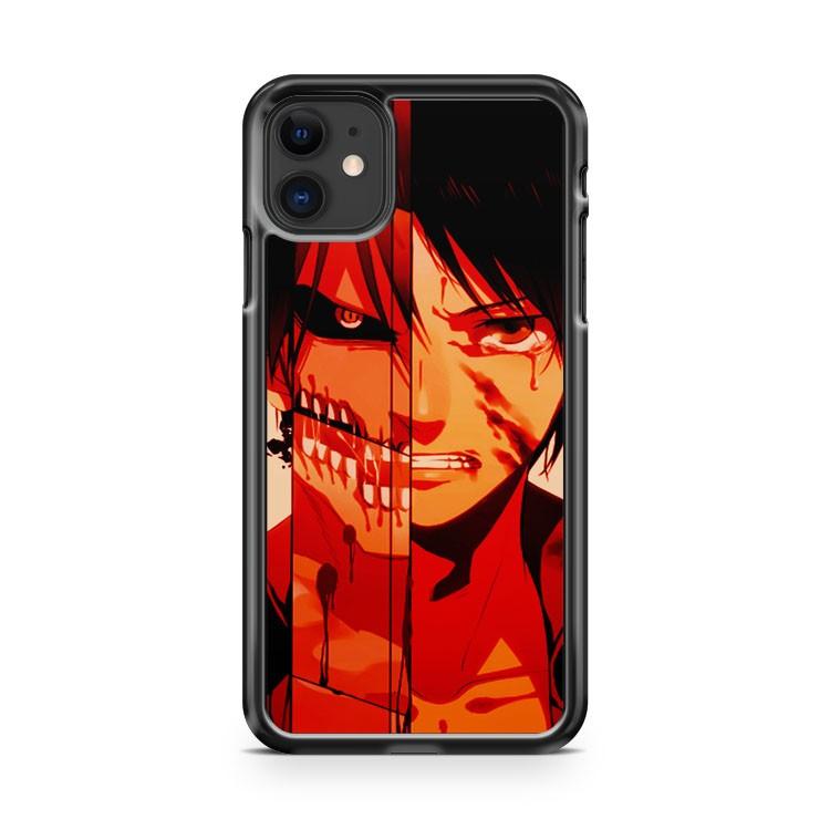 Attack on Titan Eren iphone 5/6/7/8/X/XS/XR/11 pro case cover